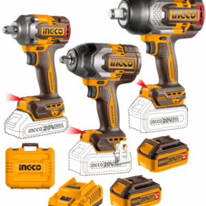 Ensemble de 3 outils sans fil : clés à chocs 1 350 NM, 850 NM, 400 NM, 2 batteries 5 AH et chargeur